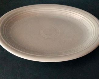 $35 Vintage Fiestaware gray platter 12.5”x10”