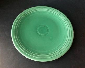 $60 Vintage Fiestaware green chop platter 14”D