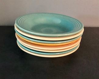 $56 Vintage Fiestaware bowls, set of eight 8.25”D