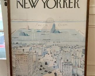 Iconic, framed 1976 poster from The New Yorker