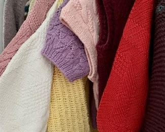 Not only is she a stupendous cook, she is an accomplished knitter - tons of hand knit sweaters, shawls, hat and mitten sets, etc.