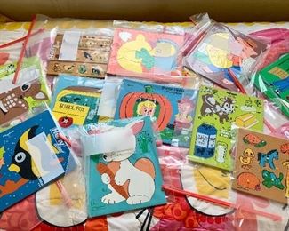Tons of vintage wooden puzzles - all pieces accounted for! 