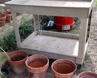$35 Potting Cart - (Clay Pots are SOLD)