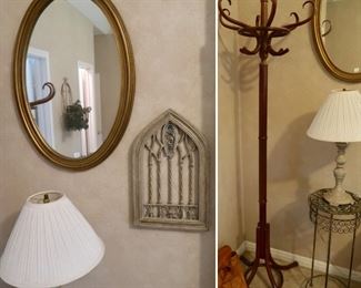 Standing Coat/Hat Rack - $25 - Mirror & Lamp