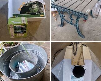 Galvanized Tubs - Lg $20 - Sm $8 - Patio Table $18 - Pro Light $45 - Submesible Light $30 (NEW) - Tetra Pond Filtration Kit $45 (NEW)