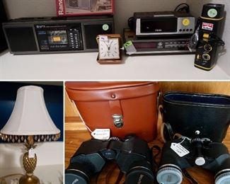 Vintage Binoculars - Lamp - Small Electronics - Marlboro Radio & More
