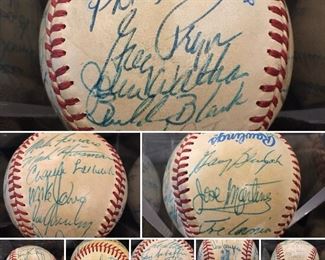 1984 Kansas Royals Team Autographed Baseball - $100 FIRM - NO discount at this time