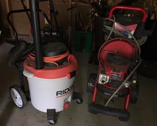Shop Vac and Pressure Washer...good working order