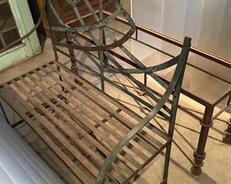 Wrought iron tables bench 