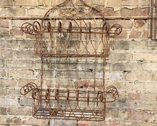 Wall wrought iron plant hanging wall potted plants 