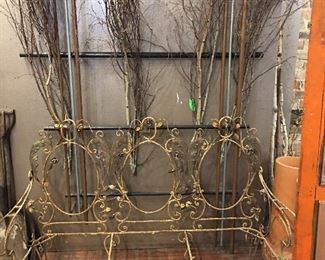 English garden iron victorian settee twigs