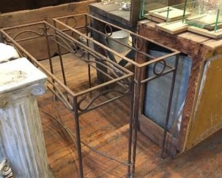 Wrought iron sofa side tables 