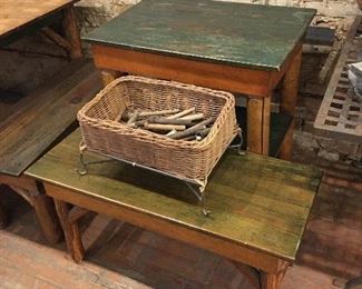 Small benches small table