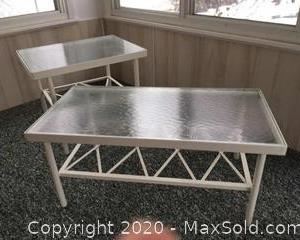 Glass Topped Patio Tables