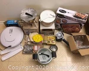 Cooking Appliances And Tools With Boxes