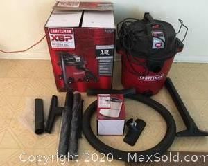 Craftsman 12 gallon wet dry shop vac. 5.5 hp new in box however not complete Extra accessories and filter.
