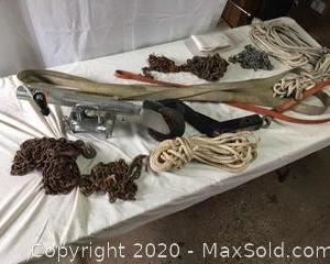 Towing Hitch, Tow Chains, Trailer Tongue Wheel