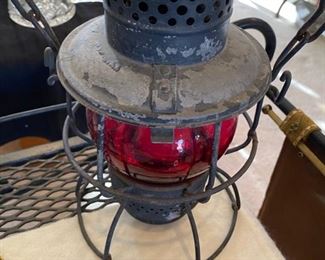 original railroad lantern original parts