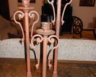 Decorative candle holders.