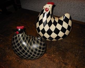 These WHIMSICAL chickens are so fun!! They would be a great addition to any home!