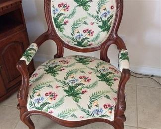 Gorgeous Antique Upholstered Chair.
