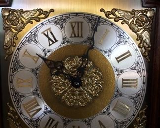German Grandfather Clock, 81 1/2" H x 22"W x 13" D.