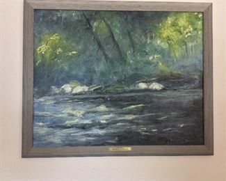 Framed Art "Rock Creek", 33" x 27 1/2" 