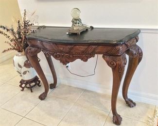Console Table, 48" W x 36" H x 18" D. 