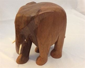 Carved Elephant, 8" H.