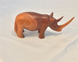 Carved Rhino, 7" L.