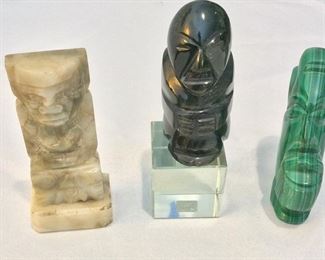 Carved Stone Figures, 6" tallest. 