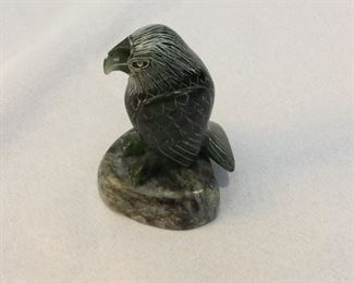 Alaskan Jade Carved Eagle, 4" H. 