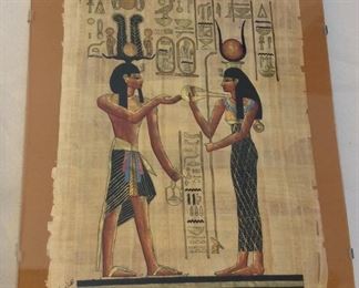Papyrus Drawing, 15 x 18 1/2". 
