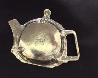 Tin Woodman Pewter Company Tea Pot, 4" W. 