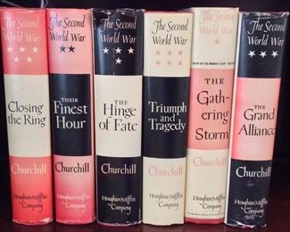 Six Volumes by Winston Churchill. 