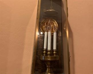 Set of two large vintage Wall Sconce Lanterns  Brass 