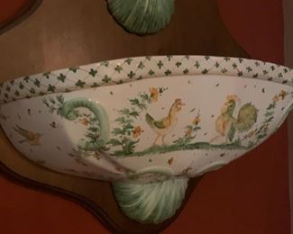 Vintage Italian Lavabo Wall Fountain