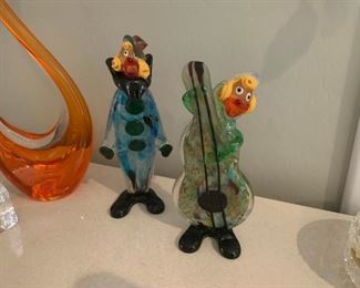 Murano Clown Figurines