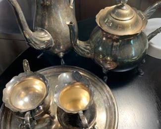 Sterling silver teas and coffee set