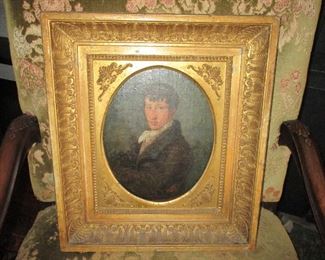 18th century oval painting of gentleman