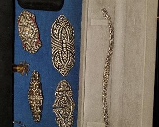 ALL STERLING ART DECO PIECES MOSTLY BROACHES
