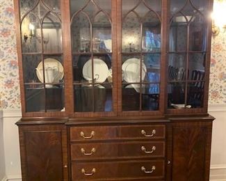 HENKEL HARRIS FLAME MAHOGANY BREAKFRONT $2200