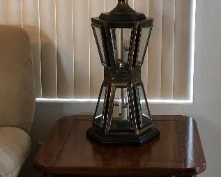 Reclining Sofa and Matching Chair, Pair End Tables, Pair Table Lamps w Matching Floor Lamp