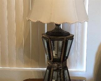 Reclining Sofa and Matching Chair, Pair End Tables, Pair Table Lamps w Matching Floor Lamp