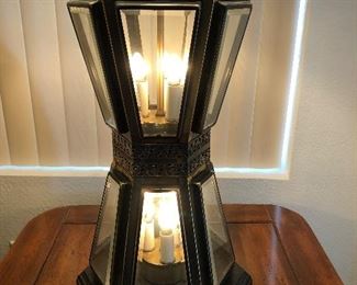 Reclining Sofa and Matching Chair, Pair End Tables, Pair Table Lamps w Matching Floor Lamp