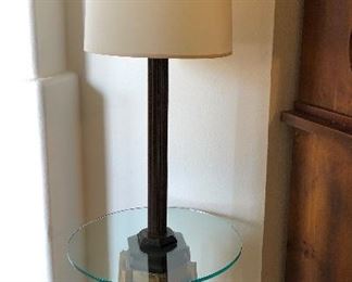 Reclining Sofa and Matching Chair, Pair End Tables, Pair Table Lamps w Matching Floor Lamp