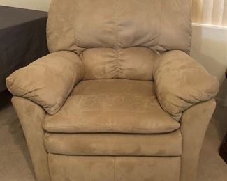 Reclining Sofa and Matching Chair, Pair End Tables, Pair Table Lamps w Matching Floor Lamp