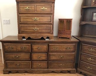 Bedroom Set: Dresser, Nightstand and Matching Corner Desk