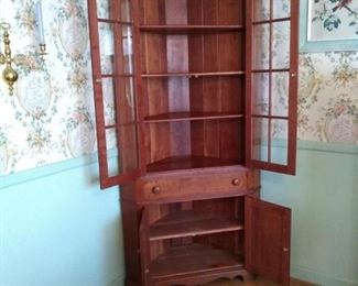 Hand crafted cherry corner cabinet made by Martin Thomas Conner