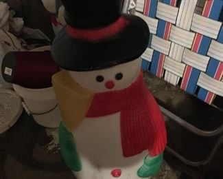 . . . a plastic snowman